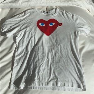 Commes des Garcon PLAY Double Heart Tee
